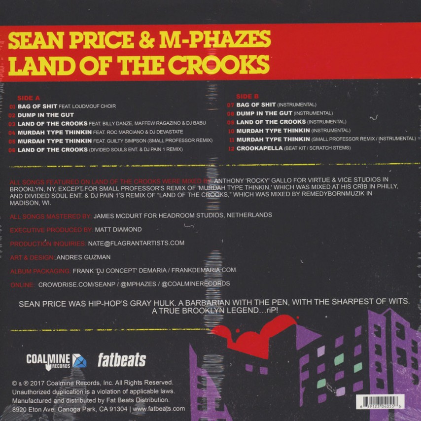 Sean Price & M-Phazes - Land Of The Crooks