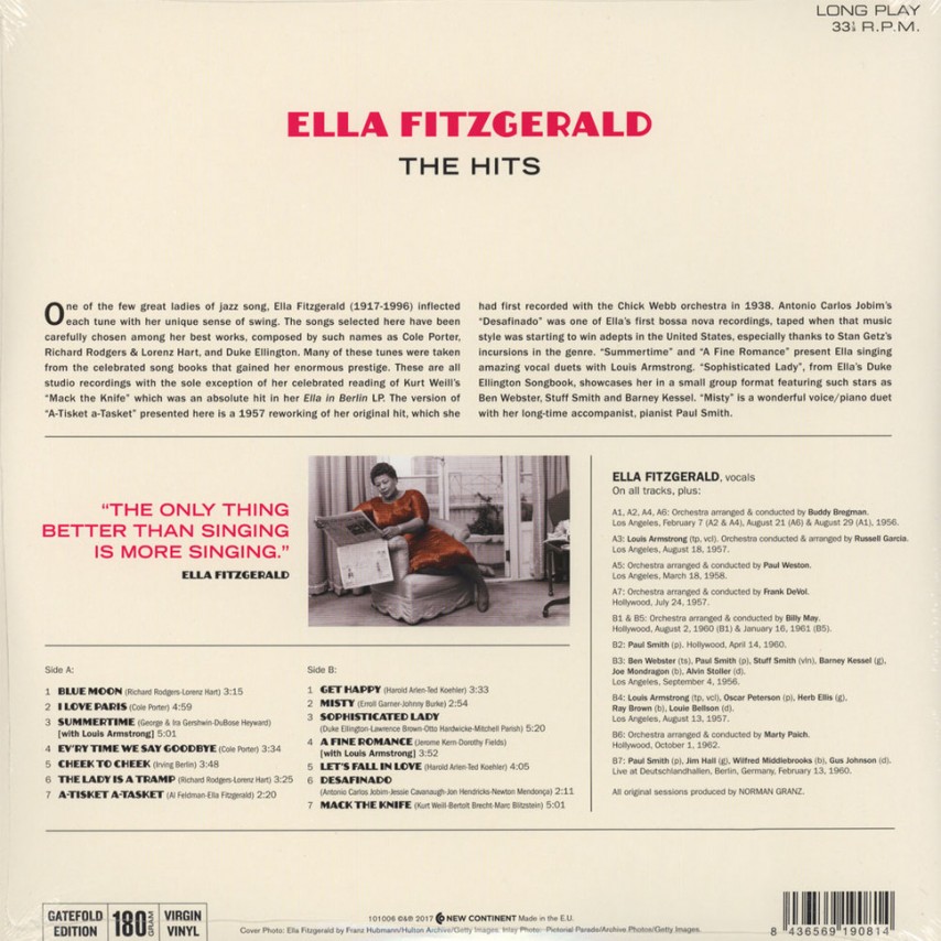 Ella Fitzgerald - Ella Fitzgerald ‎– The Hits