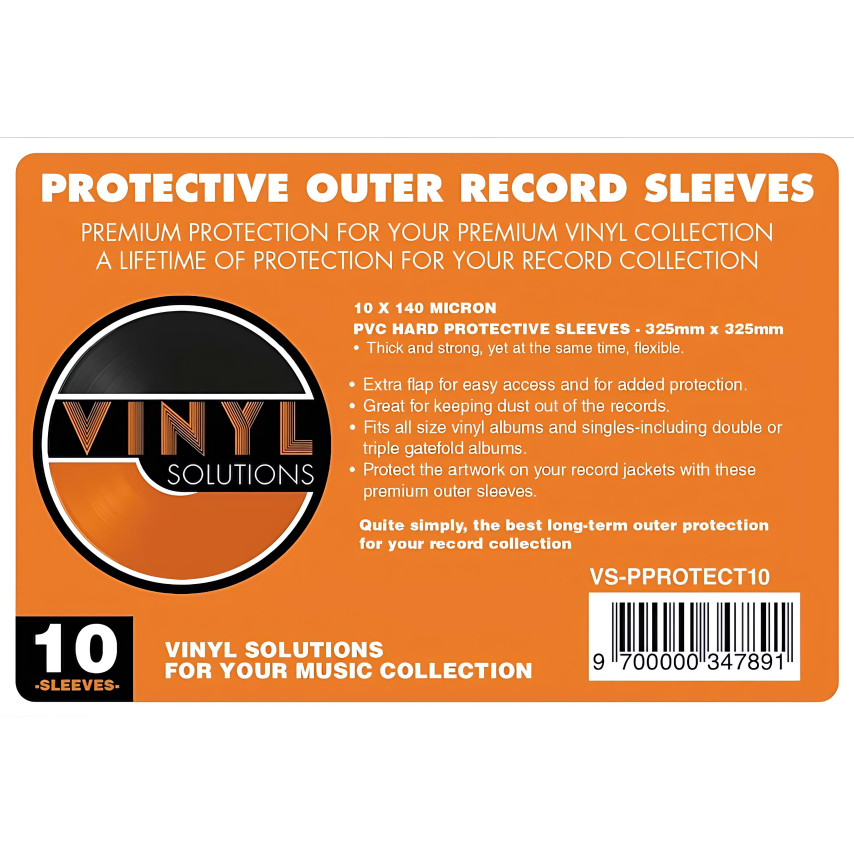 Vinyl Solutions - Premium Protective Outer Record Sleeves - 10 Pack