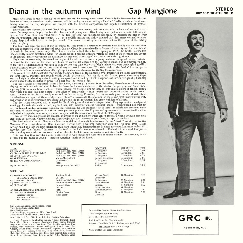 Gap Mangione - Diana In The Autumn Wind (Black Vinyl)