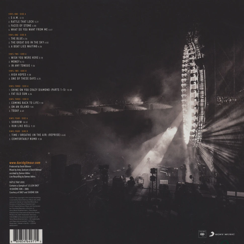 David Gilmour - Live At Pompeii бокс-сет (черен винил 4LP)