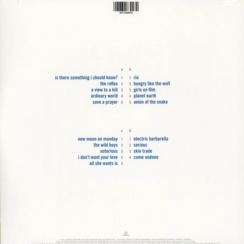 Duran Duran - Greatest (черен винил 2LP)