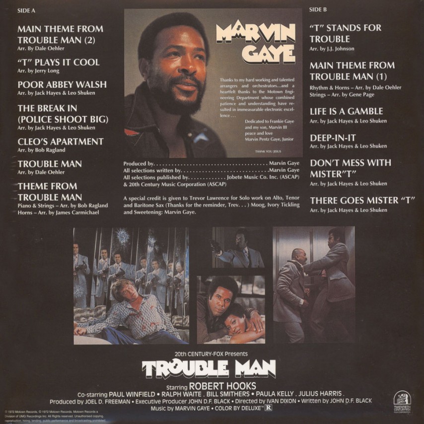 Trouble Man is a soundtrack and twelfth studio album by American soul singe...