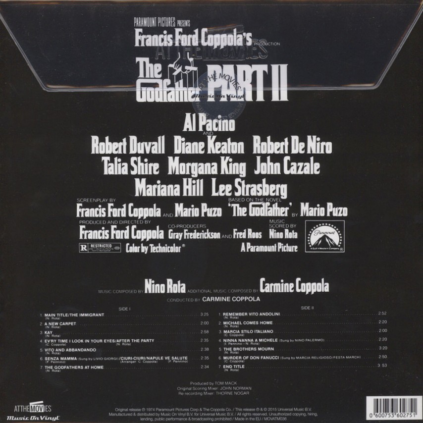 Original Soundtrack - The Godfather · Part II (Original Motion Picture Soundtrack)